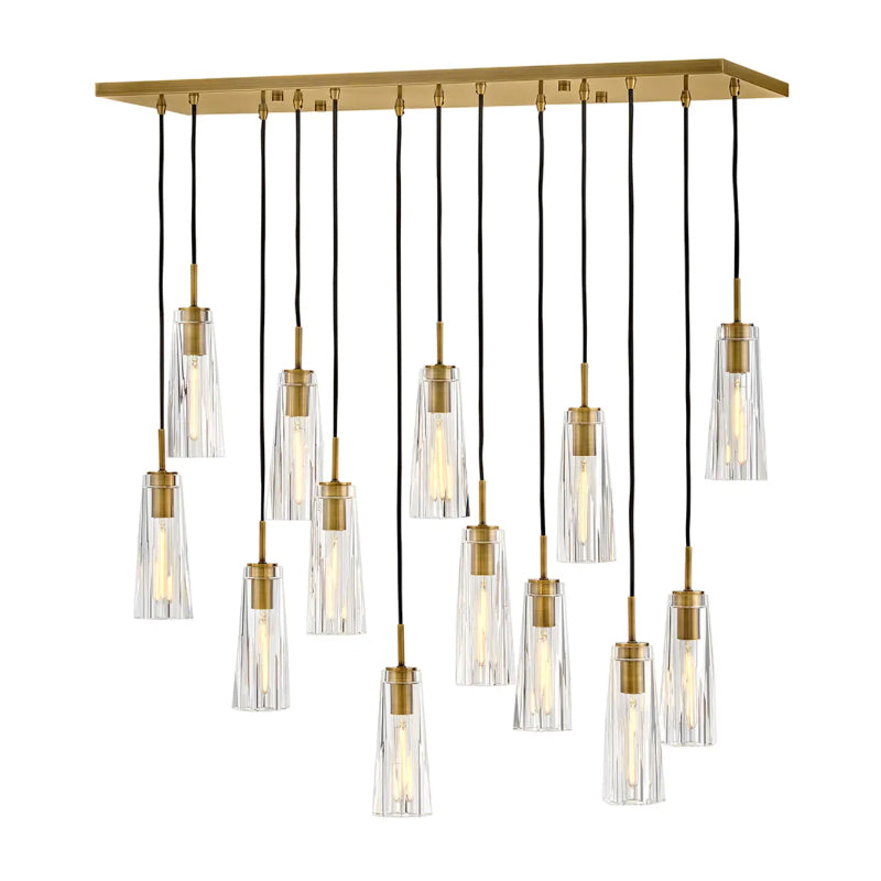 Fredrick Ramond FR31105 Cosette 13-lt 46" LED Linear Chandelier - Heritage Brass
