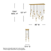 Fredrick Ramond FR31105 Cosette 13-lt 46" LED Linear Chandelier