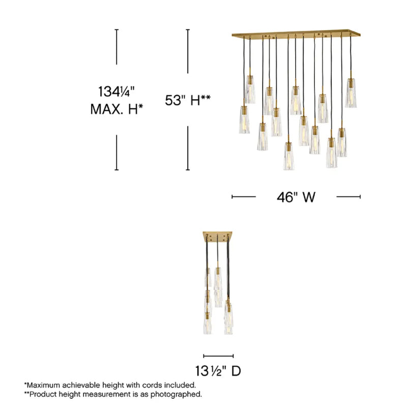 Fredrick Ramond FR31105 Cosette 13-lt 46" LED Linear Chandelier