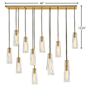 Fredrick Ramond FR31105 Cosette 13-lt 46" LED Linear Chandelier