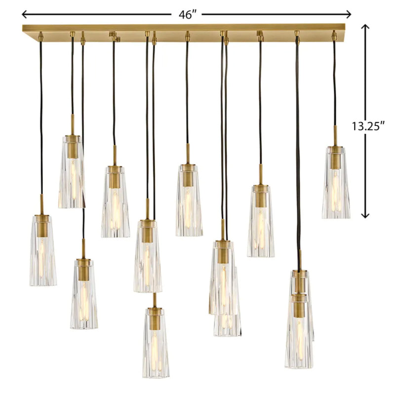 Fredrick Ramond FR31105 Cosette 13-lt 46" LED Linear Chandelier