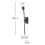 Fredrick Ramond FR33320 Atera 1-lt 26" Tall LED Wall Sconce