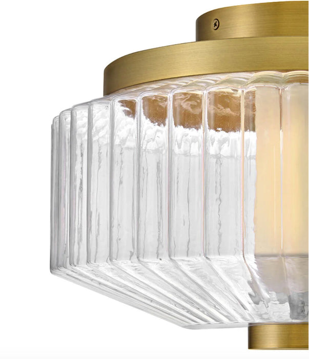 Fredrick Ramond FR41463 Reign 13" LED Flush Mount - Lacquered Brass