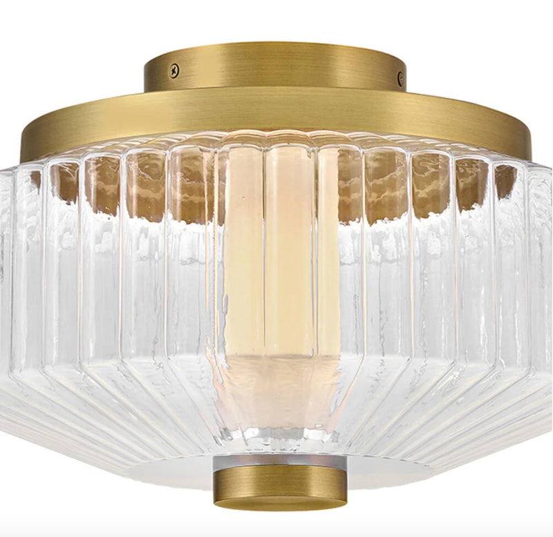 Fredrick Ramond FR41463 Reign 13" LED Flush Mount - Lacquered Brass