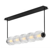 Fredrick Ramond FR41465 Reign 1-lt 49" LED Linear Chandelier - Black