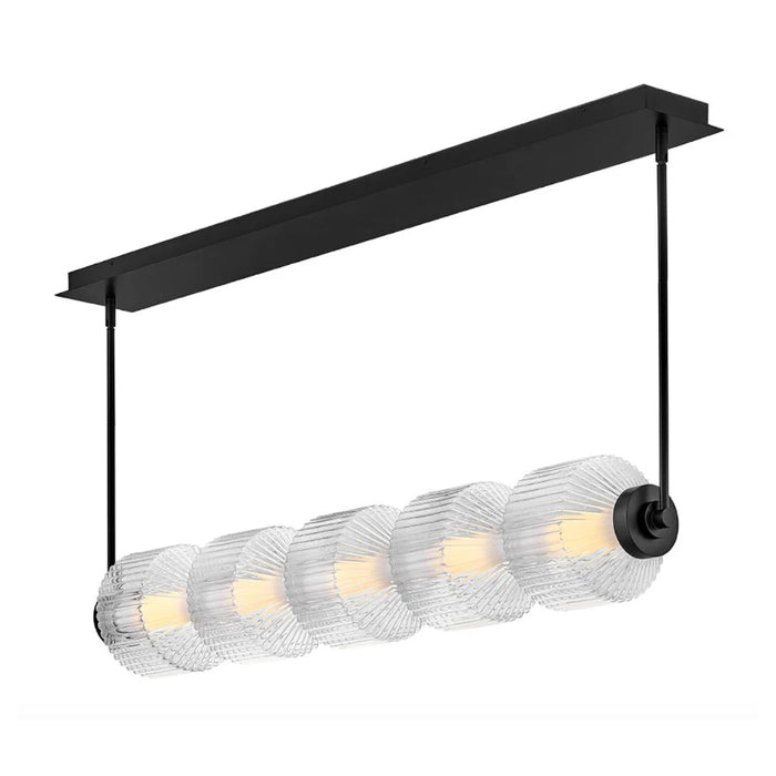 Fredrick Ramond FR41465 Reign 1-lt 49" LED Linear Chandelier - Black