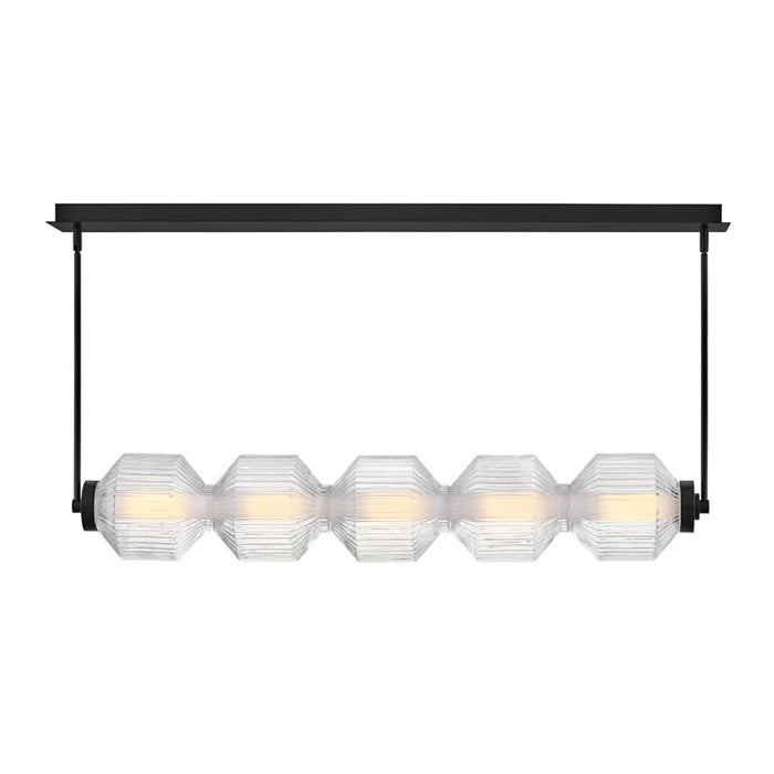 Fredrick Ramond FR41465 Reign 1-lt 49" LED Linear Chandelier - Black
