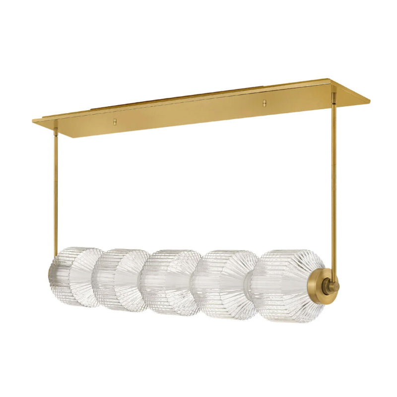 Fredrick Ramond FR41465 Reign 1-lt 49" LED Linear Chandelier - Lacquered Brass