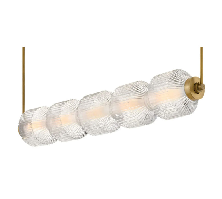 Fredrick Ramond FR41465 Reign 1-lt 49" LED Linear Chandelier - Lacquered Brass