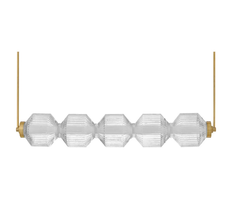 Fredrick Ramond FR41465 Reign 1-lt 49" LED Linear Chandelier - Lacquered Brass