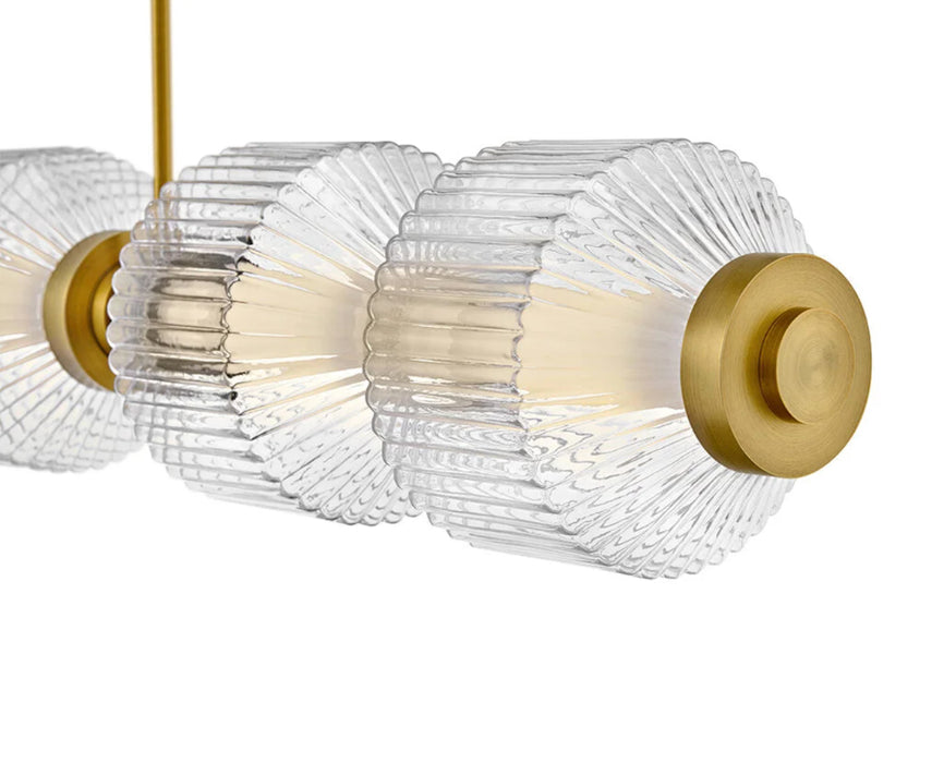 Fredrick Ramond FR41466 Reign 1-lt 69" LED Linear Chandelier - Lacquered Brass