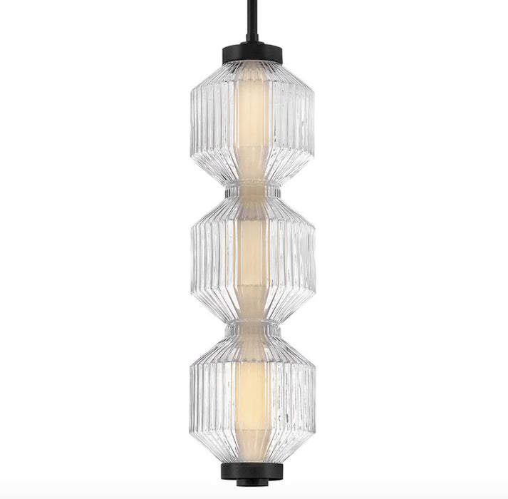 Fredrick Ramond FR41467 Reign 8" LED Convertible Pendant - Black