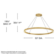 Fredrick Ramond FR41478 Althea 53" LED Chandelier