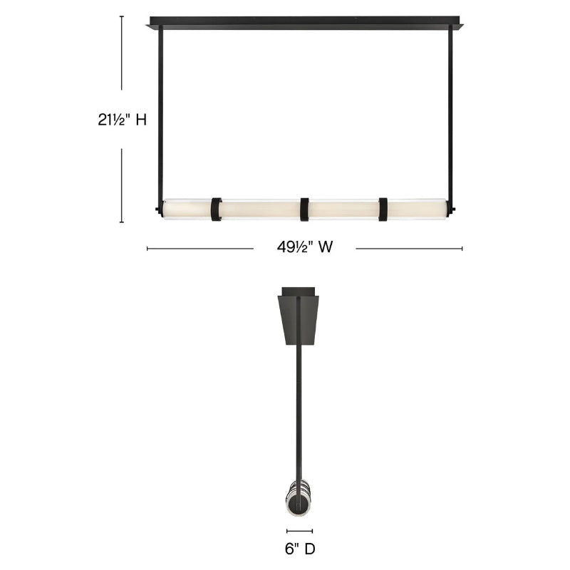 Fredrick Ramond FR41486 CY 1-lt 50" LED Linear Chandelier
