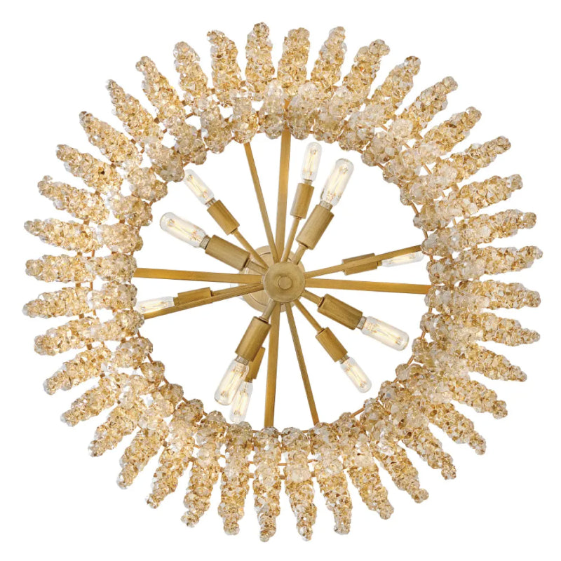 Fredrick Ramond FR41495 Rubina 10-lt 26" LED Chandelier - Light Amber Crystal