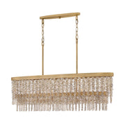 Fredrick Ramond FR41496 Rubina 6-lt 48" LED Linear Chandelier - Light Amber Crystal