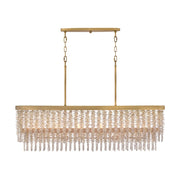 Fredrick Ramond FR41496 Rubina 6-lt 48" LED Linear Chandelier - Light Amber Crystal