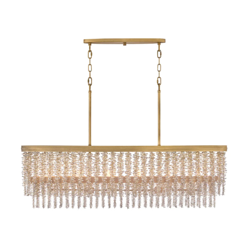 Fredrick Ramond FR41496 Rubina 6-lt 48" LED Linear Chandelier - Light Amber Crystal