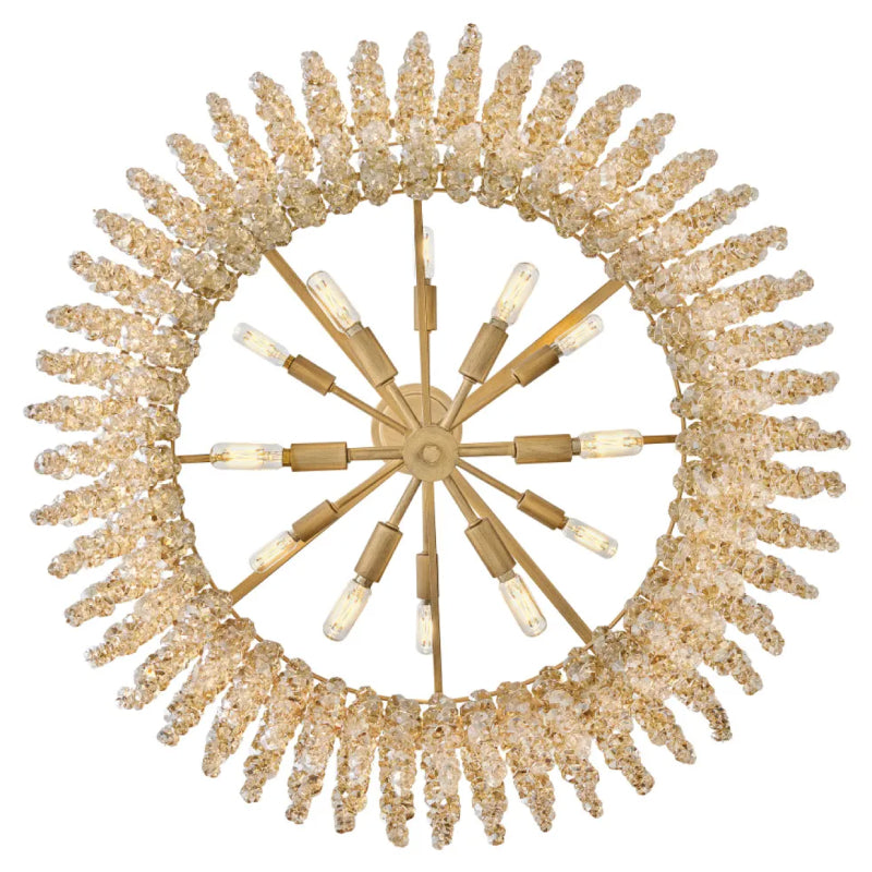Fredrick Ramond FR41498 Rubina 12-lt 30" LED Chandelier - Light Amber Crystal