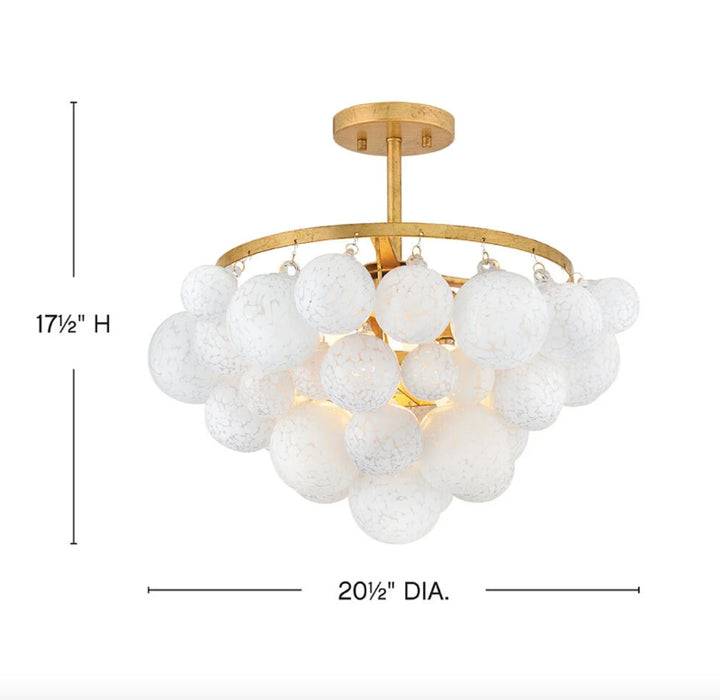 Fredrick Ramond FR41563 Marabel 4-lt 21" LED Semi-Flush Mount