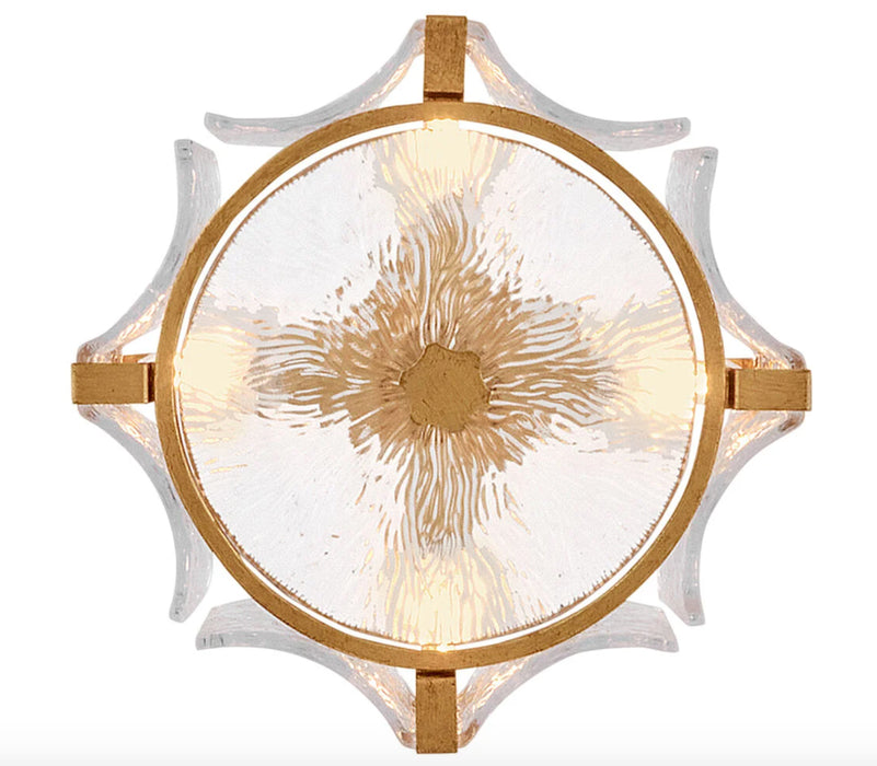 Fredrick Ramond FR41601 Florian 4-lt 14" LED Semi-Flush Mount - Distressed Brass