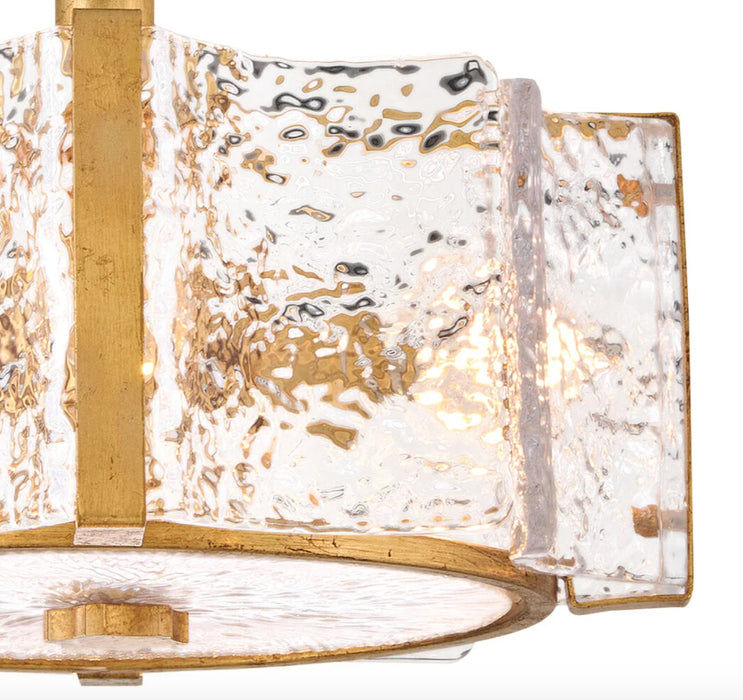Fredrick Ramond FR41601 Florian 4-lt 14" LED Semi-Flush Mount - Distressed Brass
