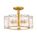 Fredrick Ramond FR41601 Florian 4-lt 14" LED Semi-Flush Mount - Distressed Brass