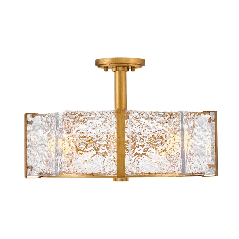 Fredrick Ramond FR41603 Florian 5-lt 20" LED Semi-Flush Mount - Distressed Brass