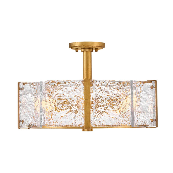 Fredrick Ramond FR41603 Florian 5-lt 20" LED Semi-Flush Mount - Distressed Brass