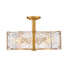 Fredrick Ramond FR41603 Florian 5-lt 20" LED Semi-Flush Mount - Distressed Brass