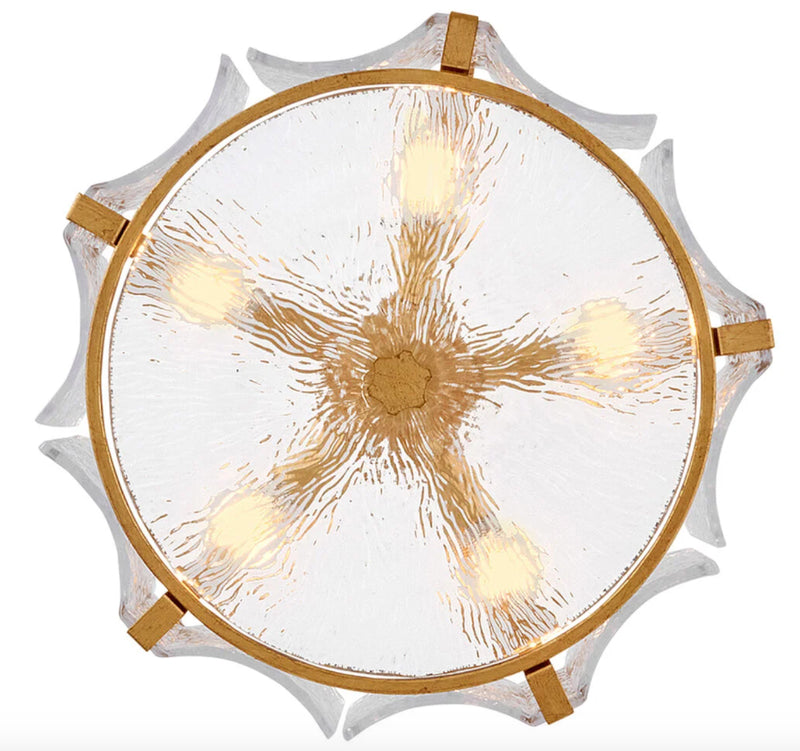 Fredrick Ramond FR41603 Florian 5-lt 20" LED Semi-Flush Mount - Distressed Brass
