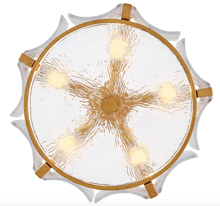 Fredrick Ramond FR41603 Florian 5-lt 20" LED Semi-Flush Mount - Distressed Brass