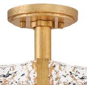 Fredrick Ramond FR41603 Florian 5-lt 20" LED Semi-Flush Mount - Distressed Brass