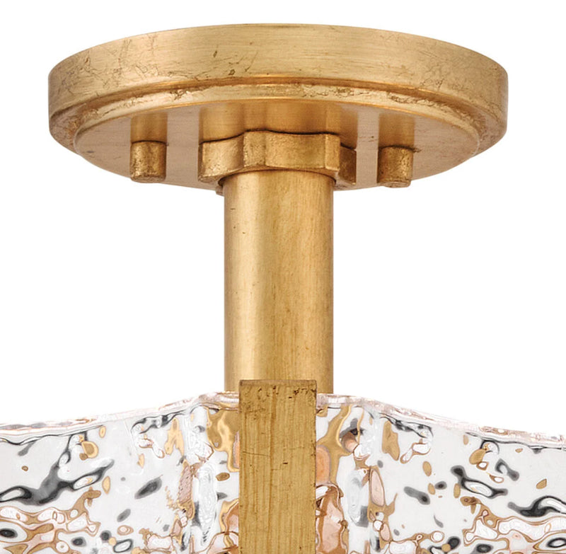 Fredrick Ramond FR41603 Florian 5-lt 20" LED Semi-Flush Mount - Distressed Brass