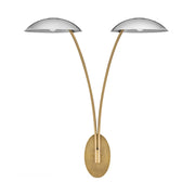 Fredrick Ramond FR41642 Glenn 2-lt 40" Tall LED Wall Sconce - Heritage Brass with Chrome accents