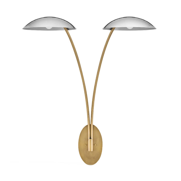 Fredrick Ramond FR41642 Glenn 2-lt 40" Tall LED Wall Sconce - Heritage Brass with Chrome accents
