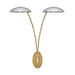 Fredrick Ramond FR41642 Glenn 2-lt 40" Tall LED Wall Sconce - Heritage Brass with Chrome accents