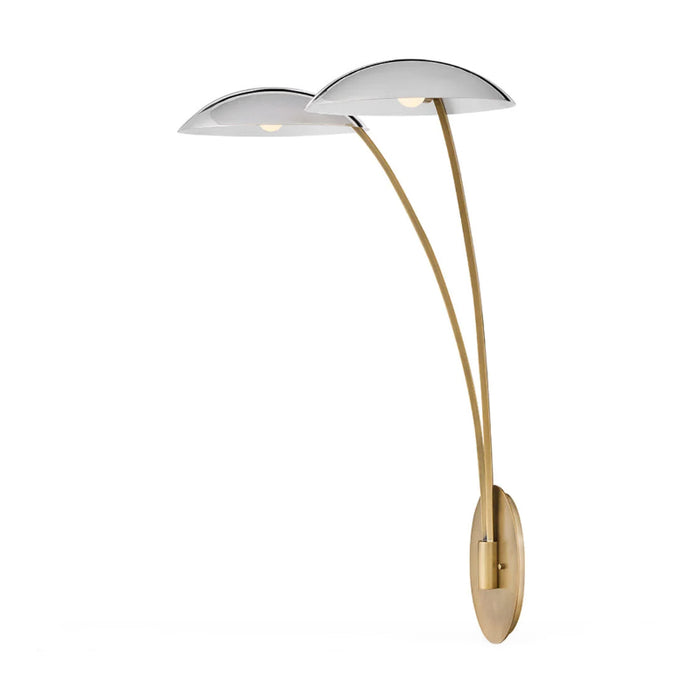 Fredrick Ramond FR41642 Glenn 2-lt 40" Tall LED Wall Sconce - Heritage Brass with Chrome accents