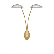 Fredrick Ramond FR41642 Glenn 2-lt 40" Tall LED Wall Sconce - Heritage Brass with Chrome accents