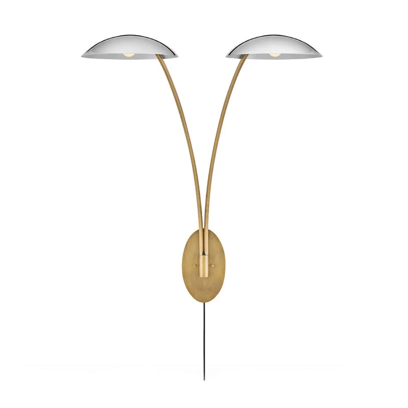 Fredrick Ramond FR41642 Glenn 2-lt 40" Tall LED Wall Sconce - Heritage Brass with Chrome accents