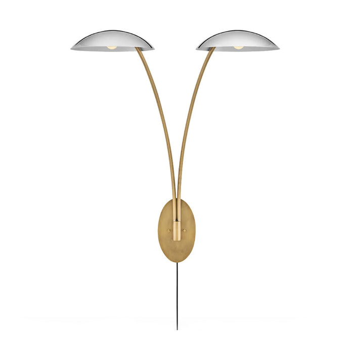 Fredrick Ramond FR41642 Glenn 2-lt 40" Tall LED Wall Sconce - Heritage Brass with Chrome accents