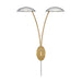 Fredrick Ramond FR41642 Glenn 2-lt 40" Tall LED Wall Sconce - Heritage Brass with Chrome accents