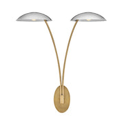Fredrick Ramond FR41642 Glenn 2-lt 40" Tall LED Wall Sconce - Heritage Brass with Chrome accents