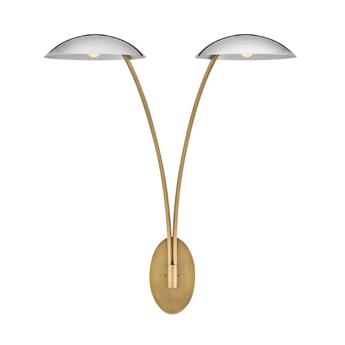 Fredrick Ramond FR41642 Glenn 2-lt 40" Tall LED Wall Sconce - Heritage Brass with Chrome accents