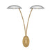 Fredrick Ramond FR41642 Glenn 2-lt 40" Tall LED Wall Sconce - Heritage Brass with Chrome accents