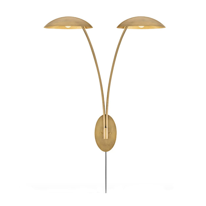 Fredrick Ramond FR41642 Glenn 2-lt 40" Tall LED Wall Sconce - Heritage Brass with Gold Leaf accents