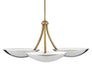 Fredrick Ramond FR41646 Glenn 3-lt 36" LED Chandelier - Heritage Brass with Chrome accents