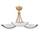 Fredrick Ramond FR41646 Glenn 3-lt 36" LED Chandelier - Heritage Brass with Chrome accents
