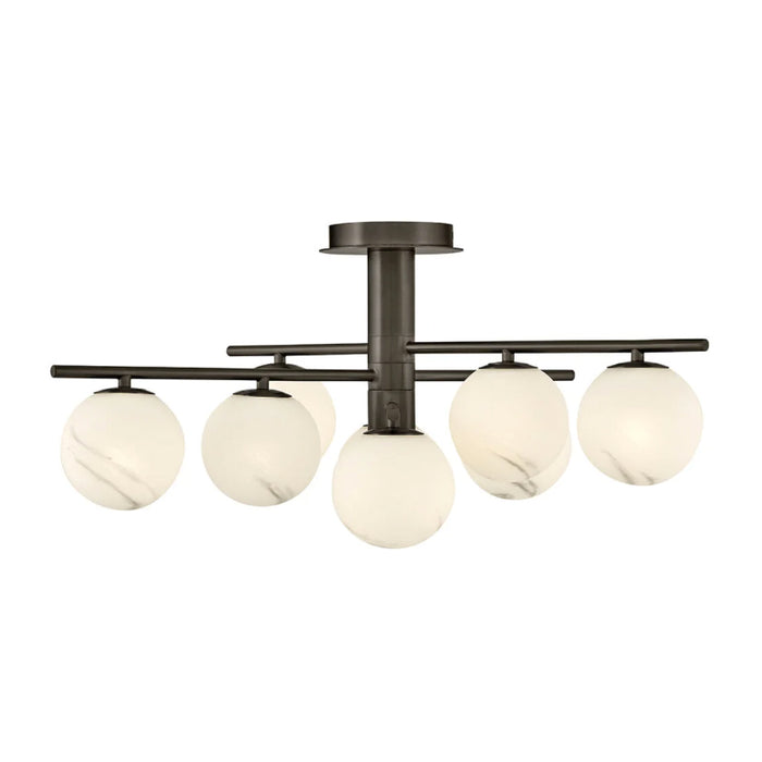 Fredrick Ramond FR41903 Selene 9-lt 30" LED Semi-Flush Mount - Black Oxide