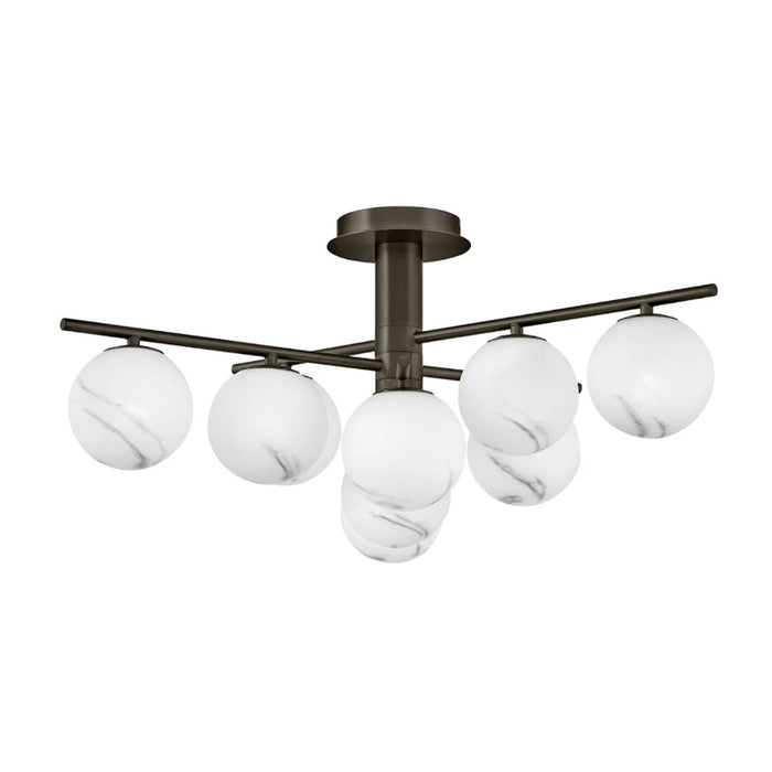 Fredrick Ramond FR41903 Selene 9-lt 30" LED Semi-Flush Mount - Black Oxide